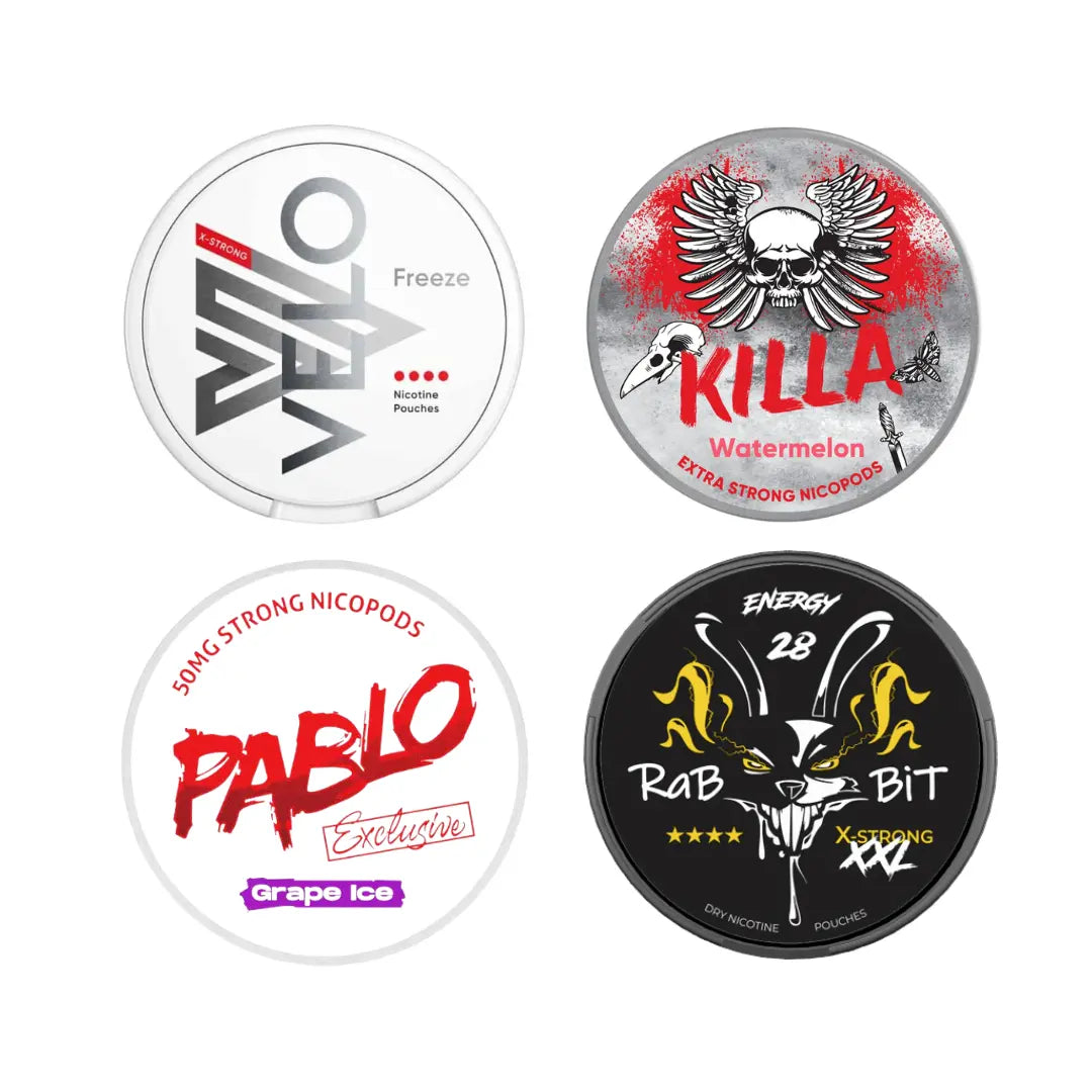 Nic Pouch Starter Pack (4 x 10 Best Sellers & A Display Stand) Good One Deals