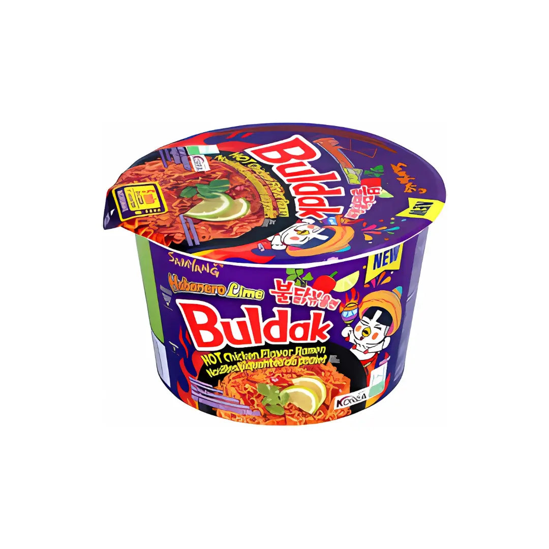 Samyang Hot Chicken Flavour Ramen Noodles Cups Habenero Lime (Pack of 16) Samyang