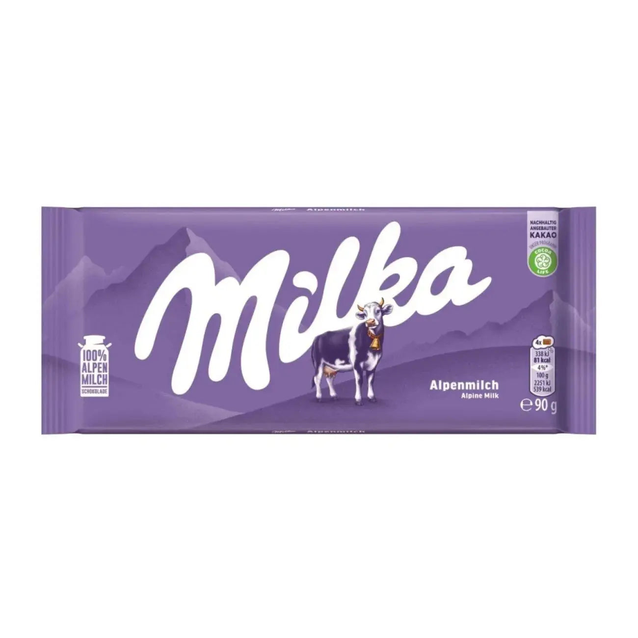 Milka Alpine Milk 90g (Pack of 25)