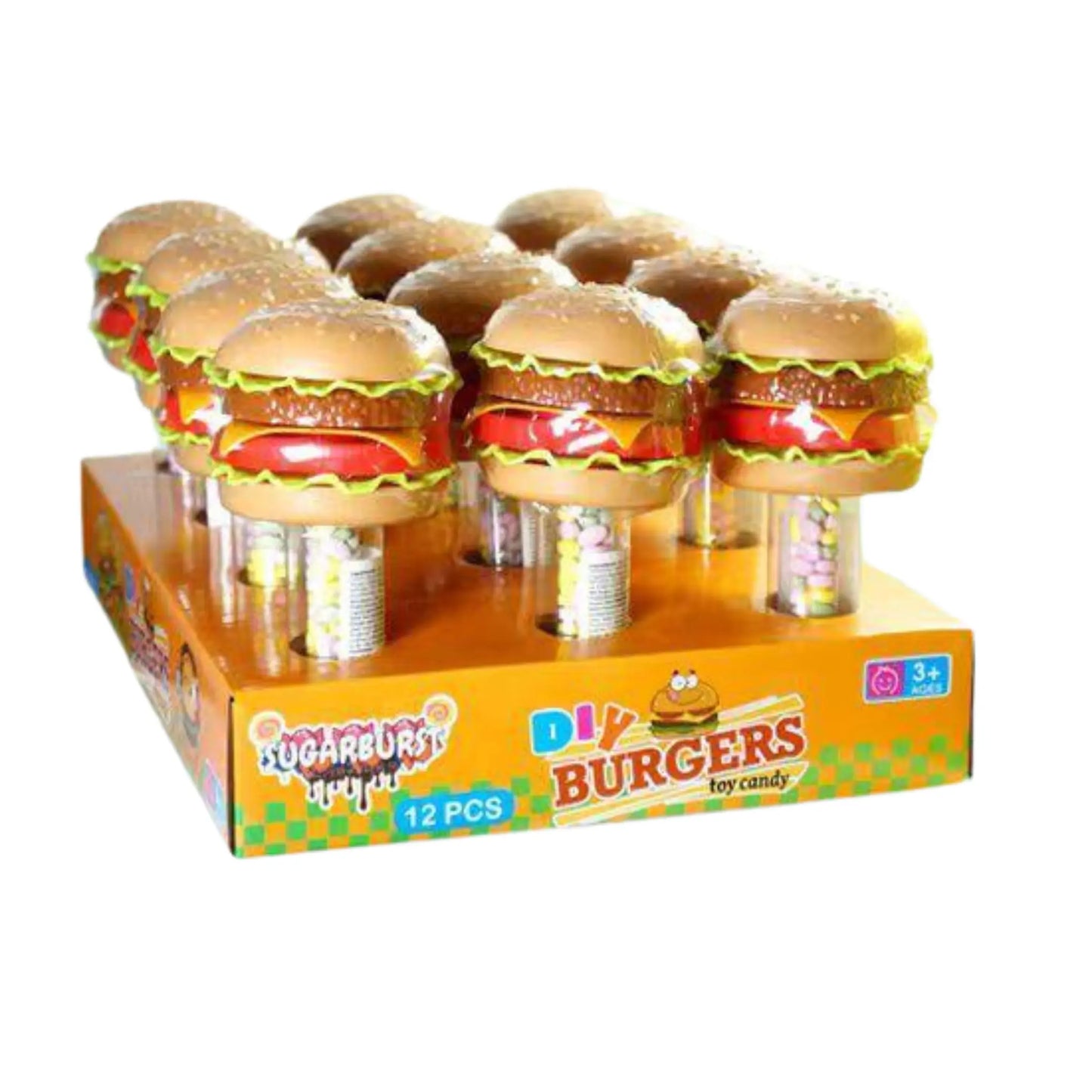 Sugar Burst Burgers Candy Toy (Pack of 12) Sugar burst