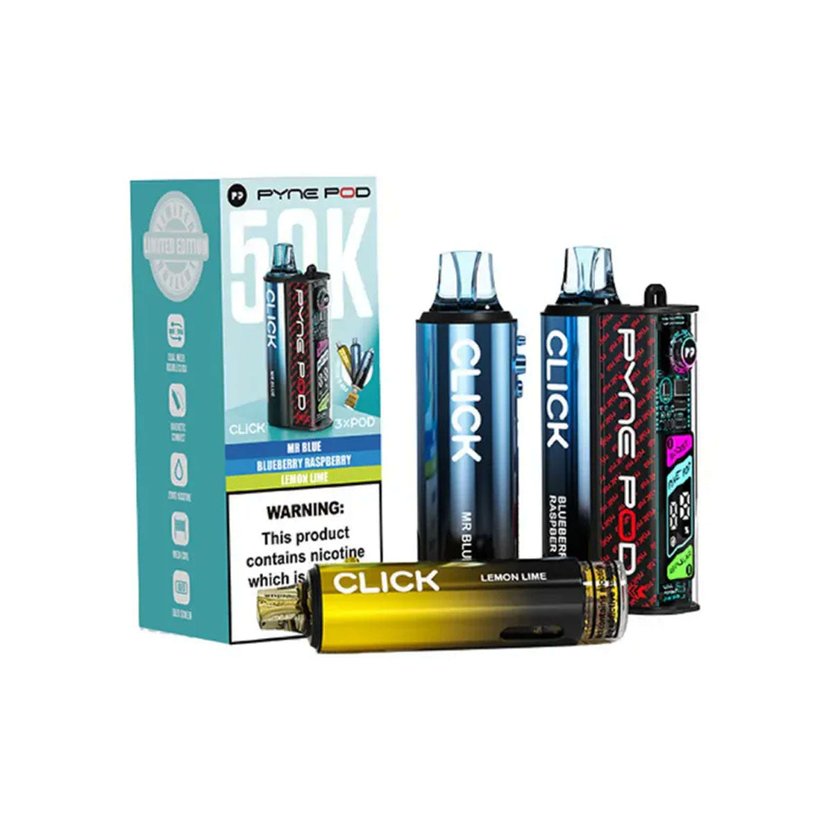 Pyne Pod Click 50K Pre-Filled Pod Kit (Pack of 5) Pyne Pod