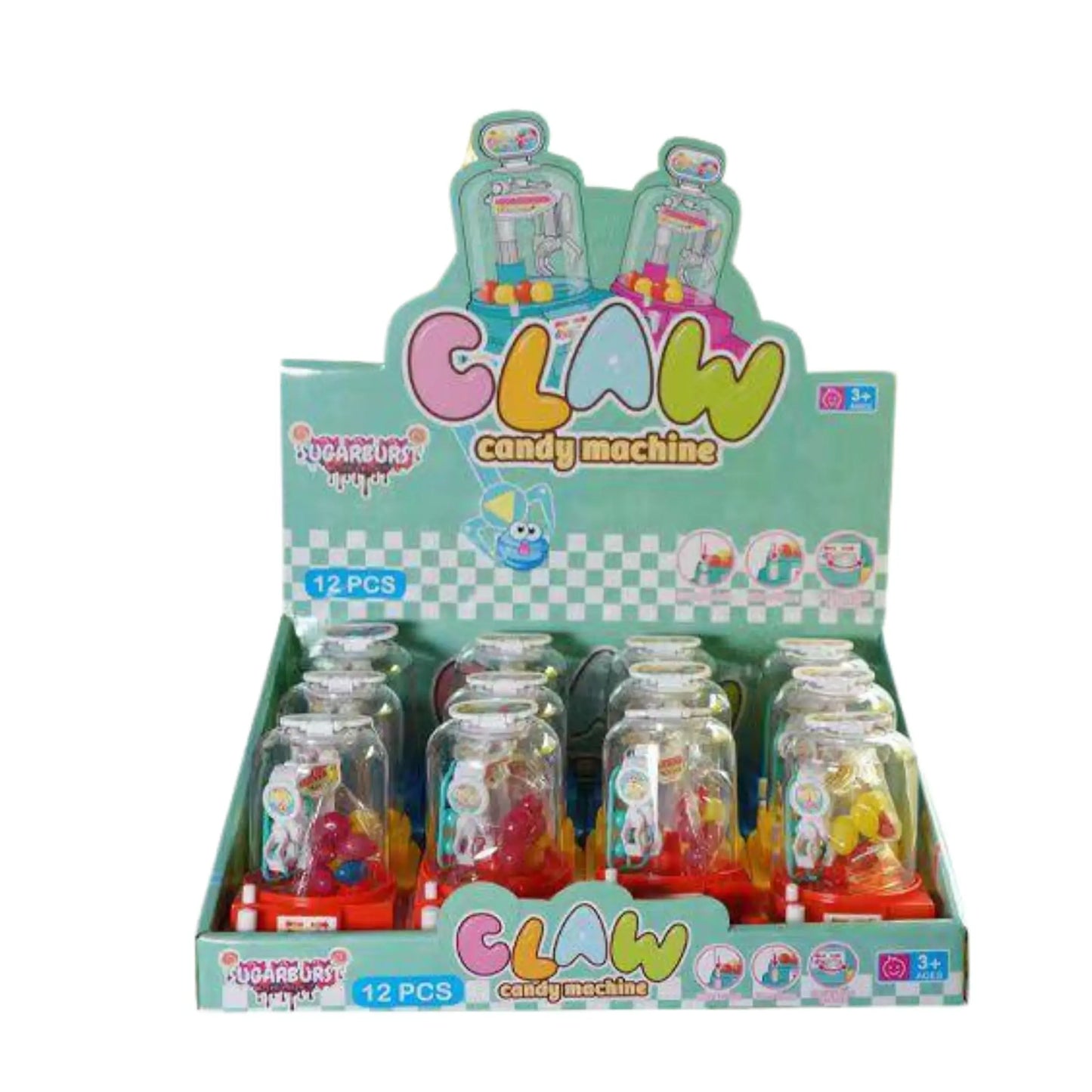 Sugar Burst Claw Candy Machine(Pack of 12) Sugar burst
