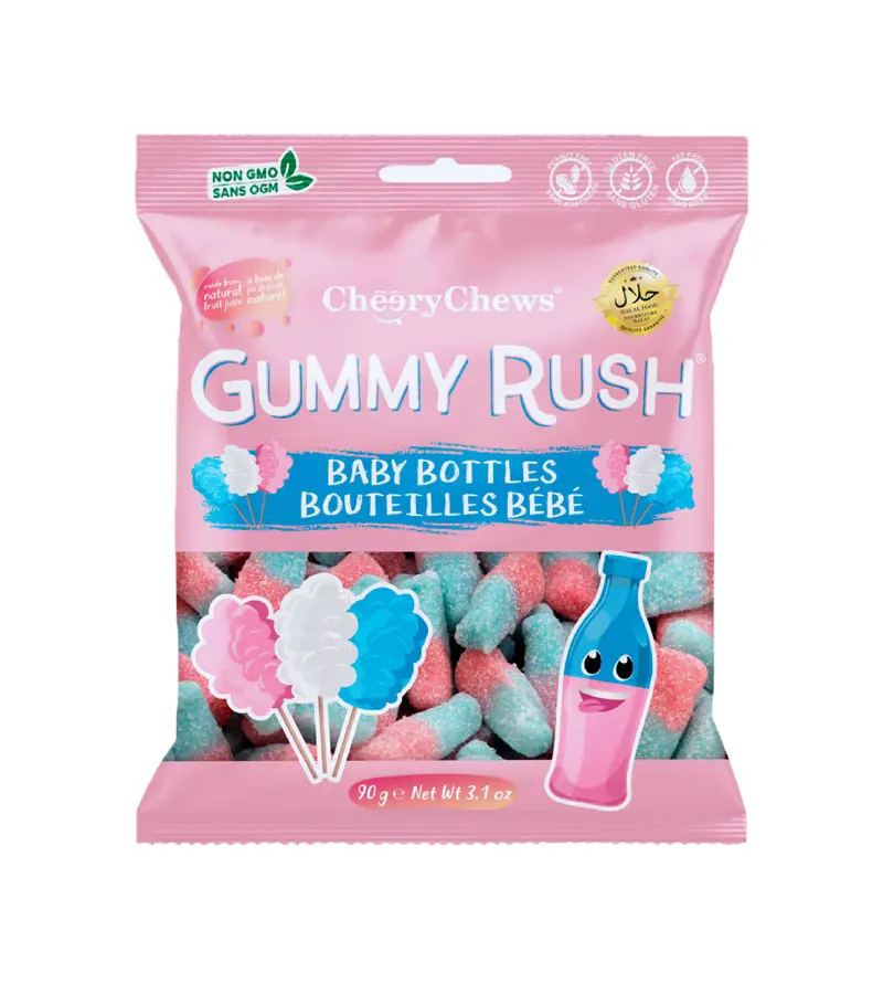 Gummy Rush Baby Bottles 90g (Pack of 12) Gummy Rush