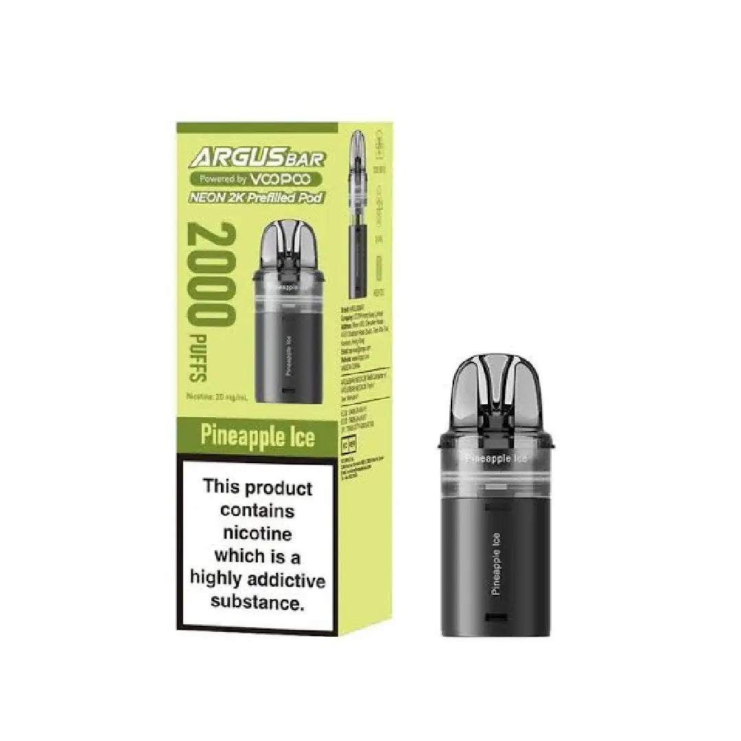 Voopoo Argus Bar Neon 2000 Replacement Pods (Pack of 1)