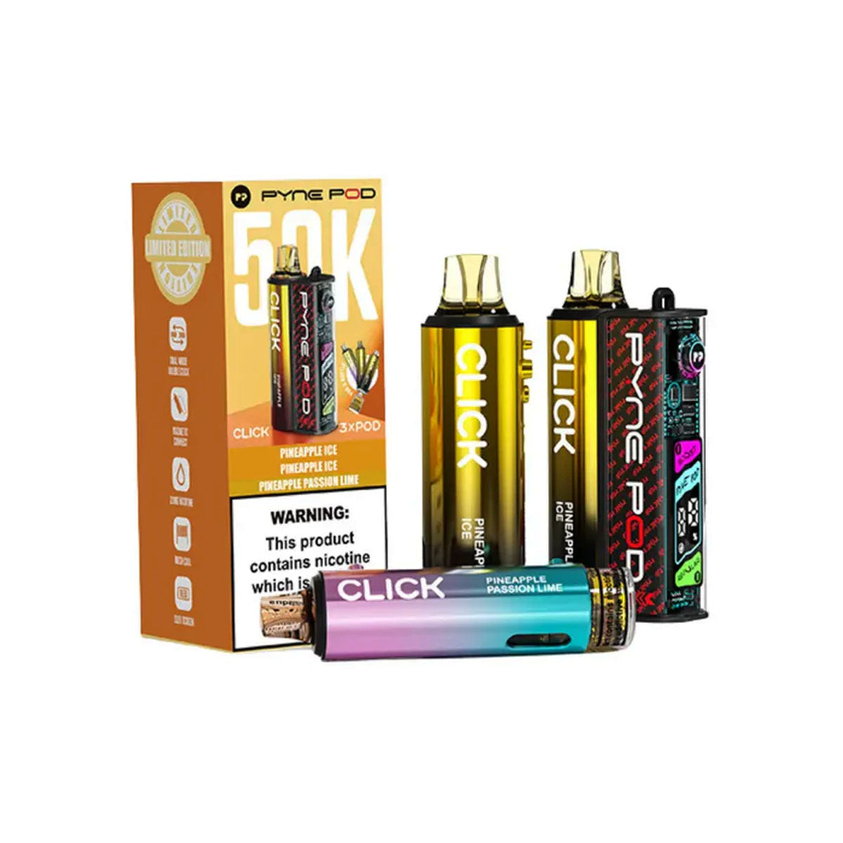 Pyne Pod Click 50K Pre-Filled Pod Kit (Pack of 5) Pyne Pod