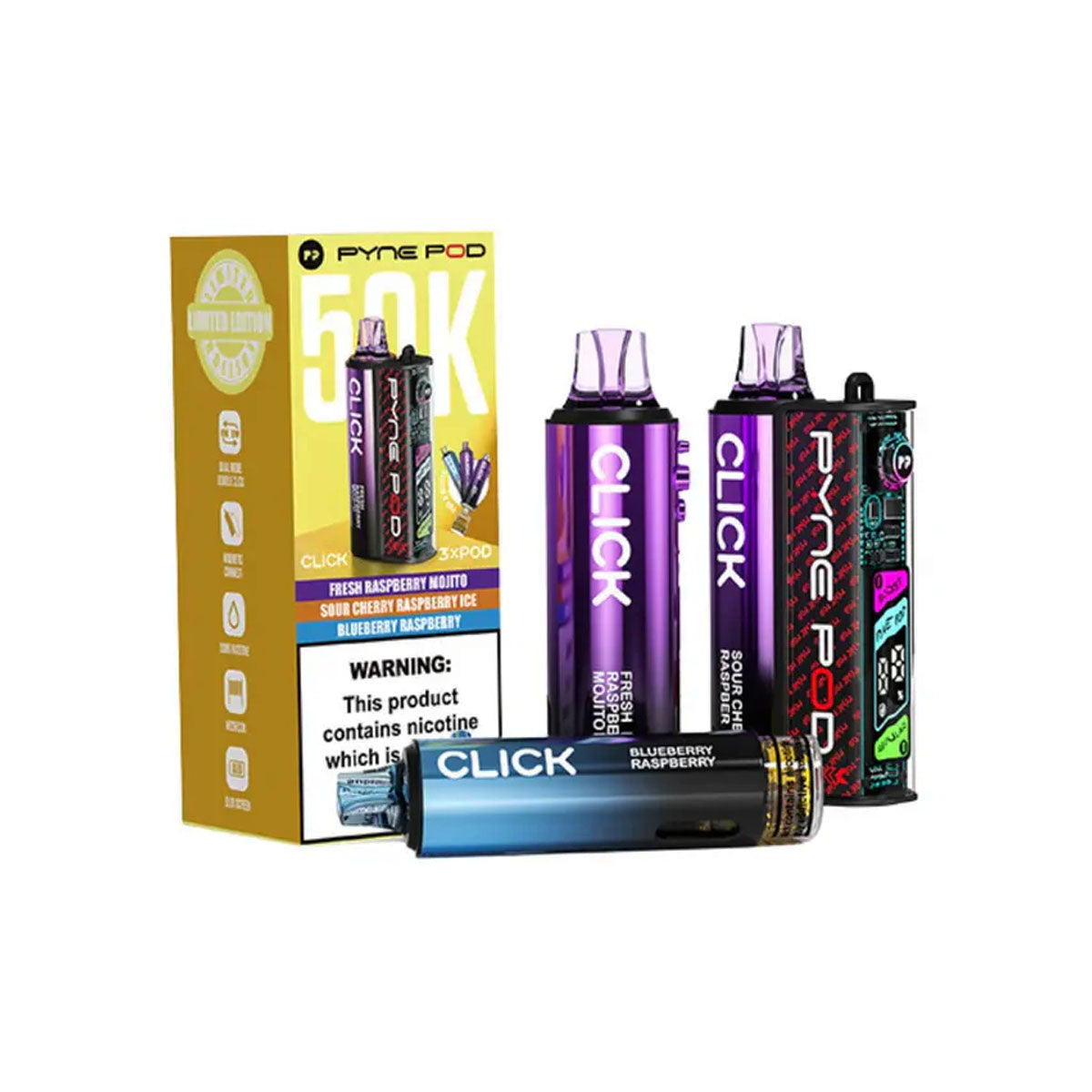 Pyne Pod Click 50K Pre-Filled Pod Kit (Pack of 5) Pyne Pod