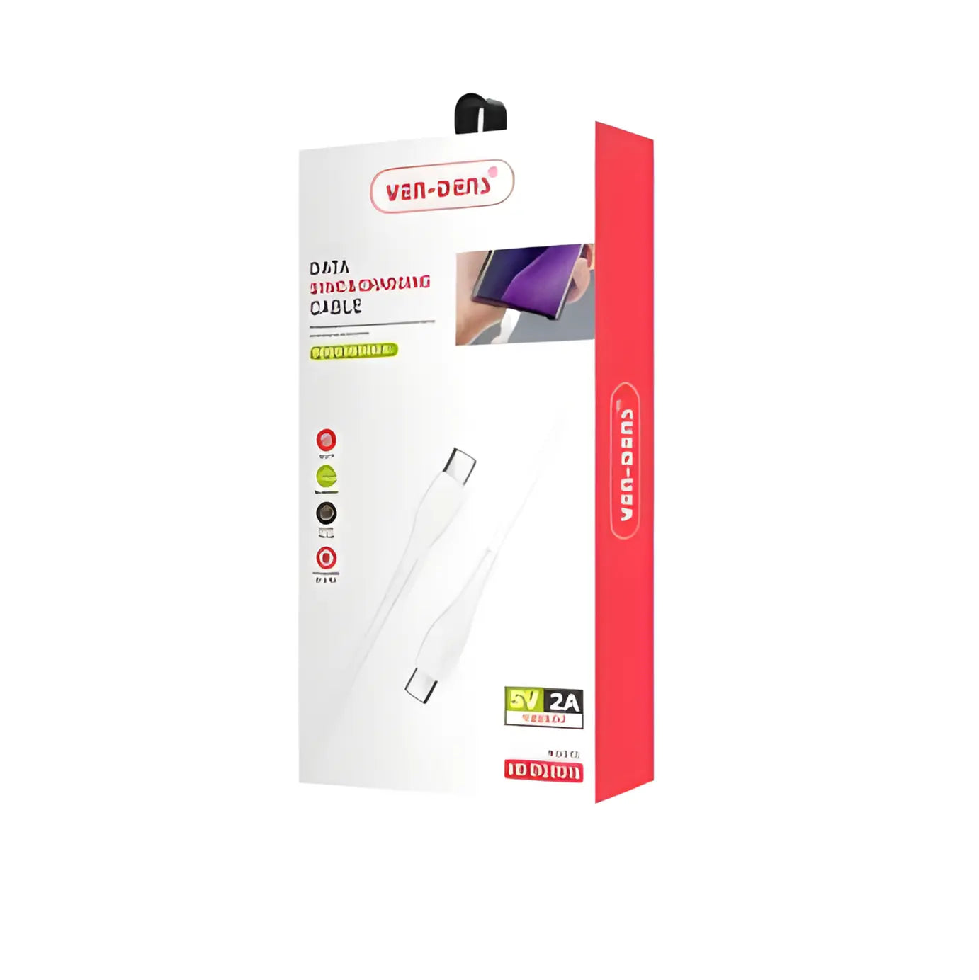 Ven-Dens USB C to USB C 60W Fast Charging Cable 1000mm (Pack of 1)