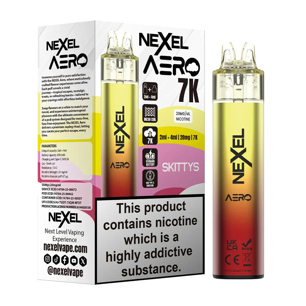Nexel Aero 7K Pre-Filled Pod Kit (Pack of 5) Pyne Pod