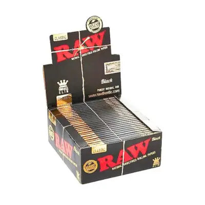 Raw Classic Black Rolling Paper (Pack of 50) Raw