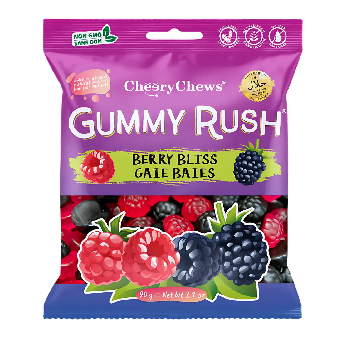 Gummy Rush Berry Bliss 90g (Pack of 12) Gummy Rush
