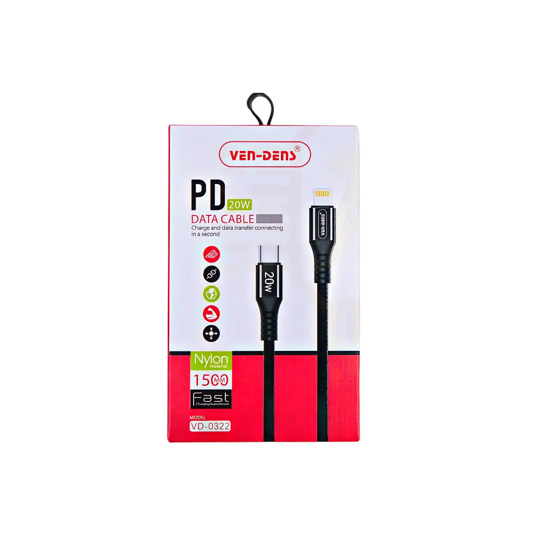 Ven-Dens PD USB C to lightning 20W Fast Charging Cable Ven-Dens