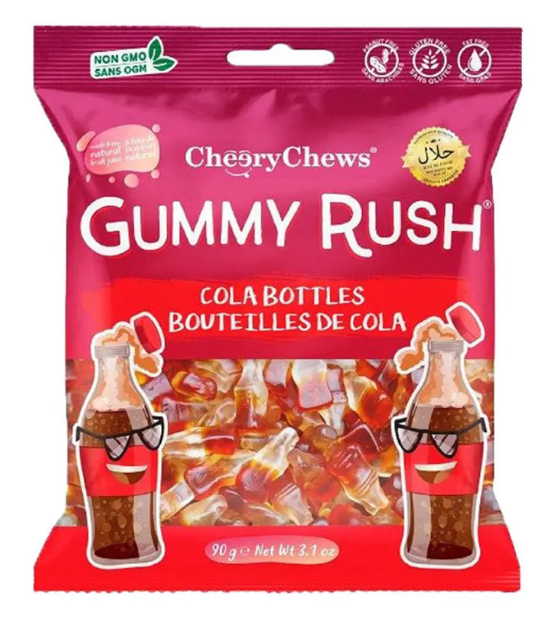Gummy Rush Cola Bottles 90g (Pack of 12) Gummy Rush