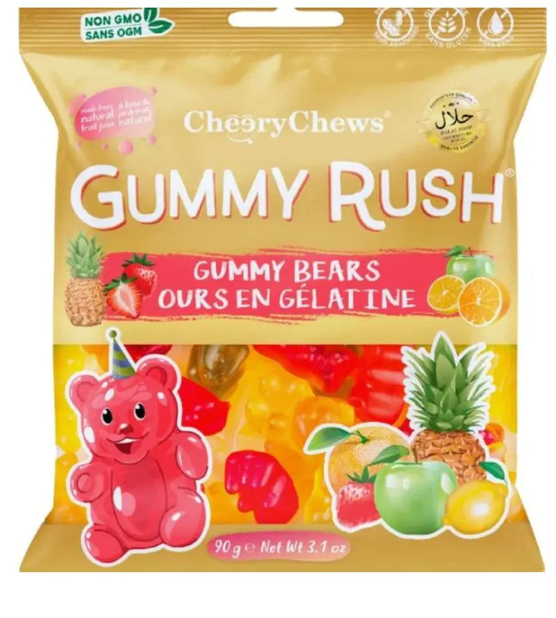 Gummy Rush Gummy Bears 90g (Pack of 12) Gummy Rush
