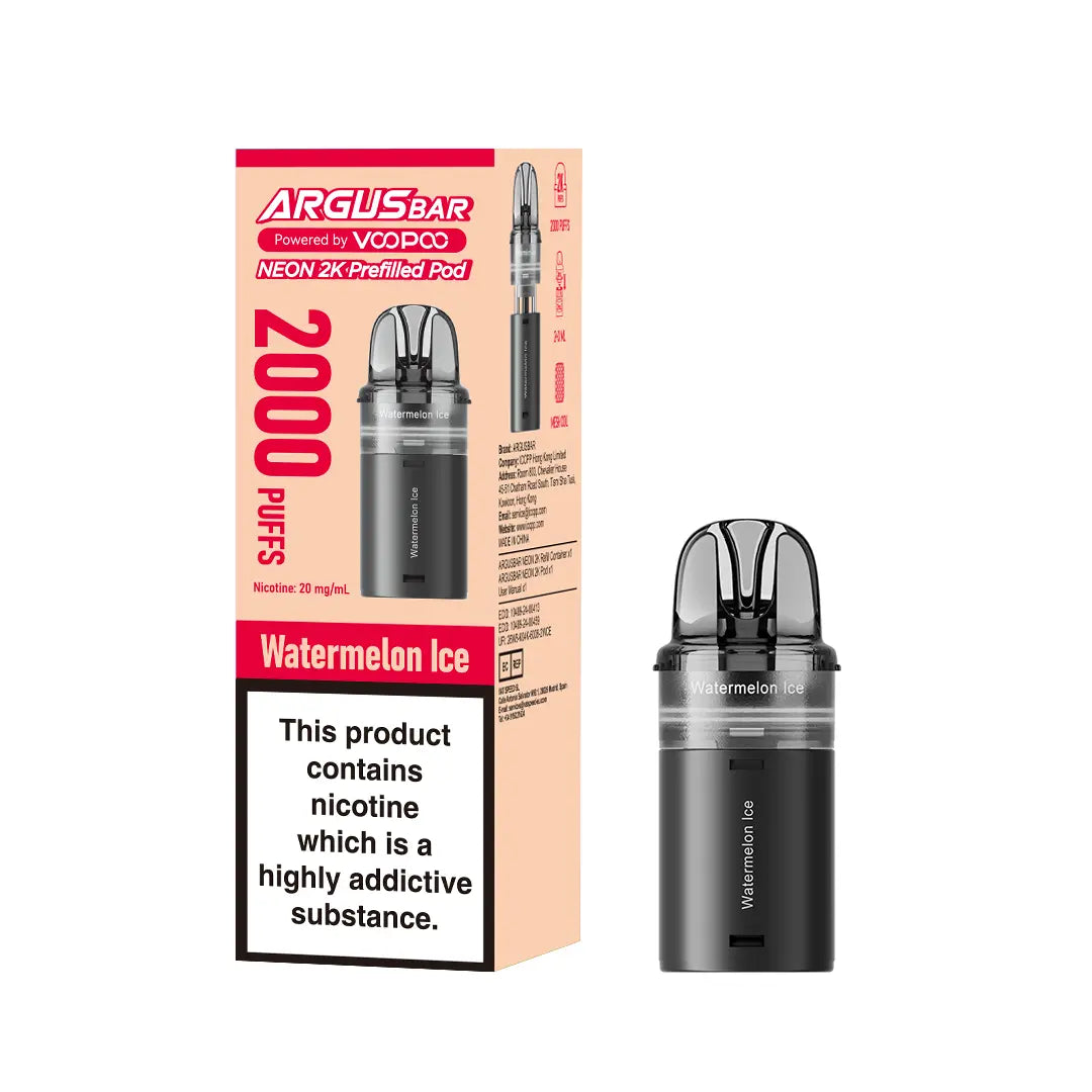 Voopoo Argus Bar Neon 2000 Replacement Pods (Pack of 10) Voopoo