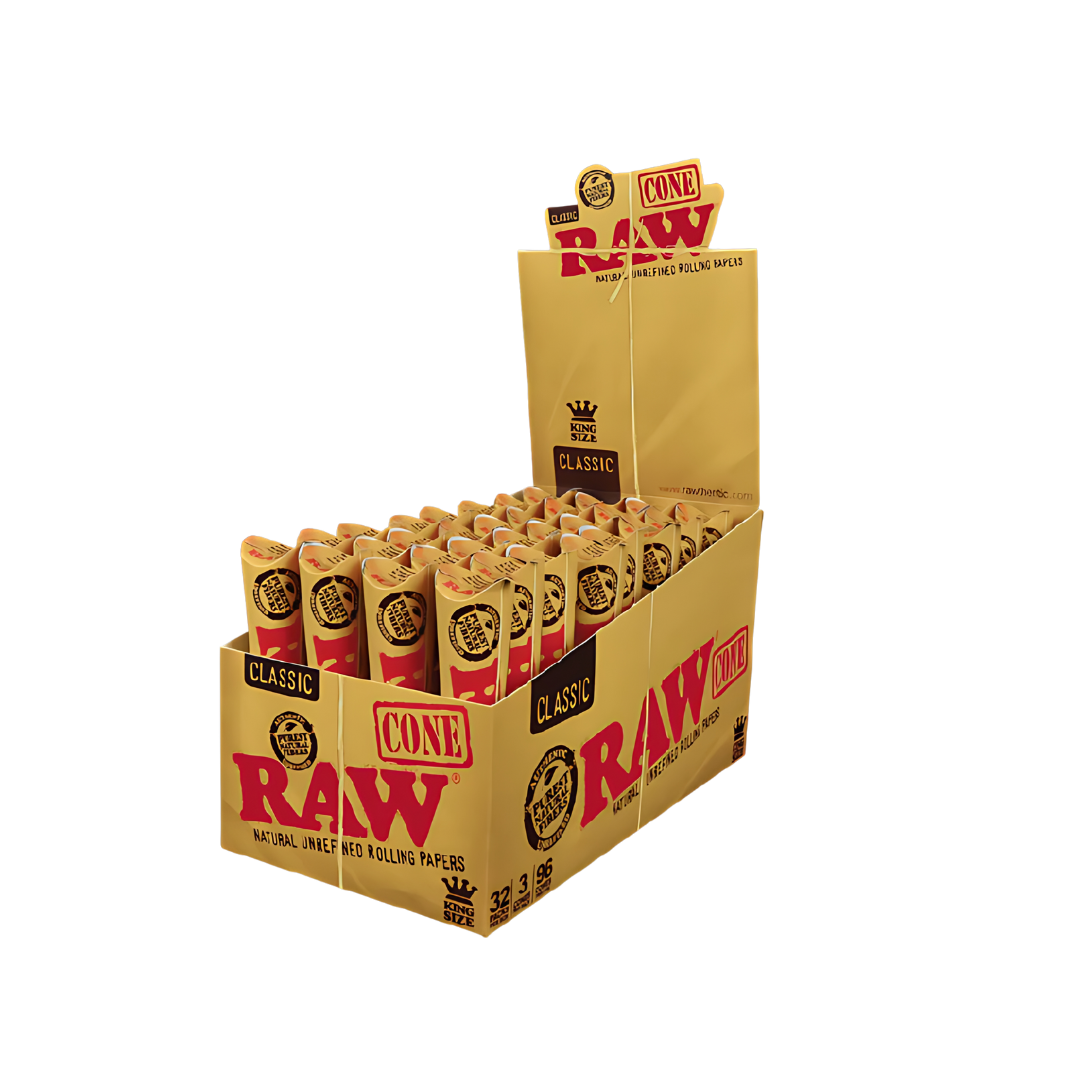 Raw Pre Rolled Cones 3PK Classic (Pack of 32) Raw