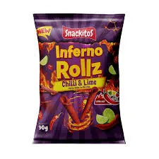 Snackitos Inferno Rollz 90G (Pack of 16) Snackitos