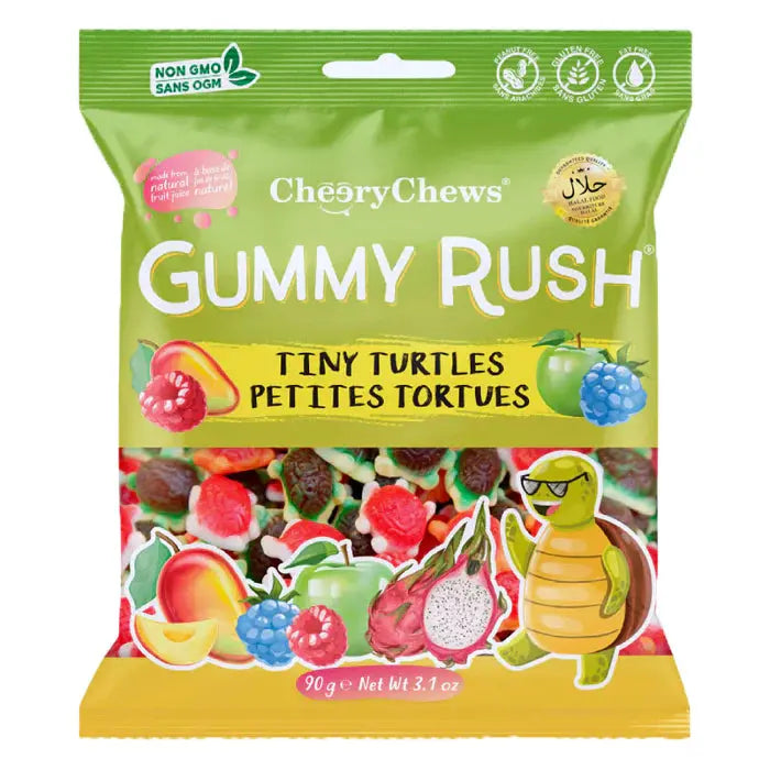 Gummy Rush Tiny Turtles 90g (Pack of 12) Gummy Rush