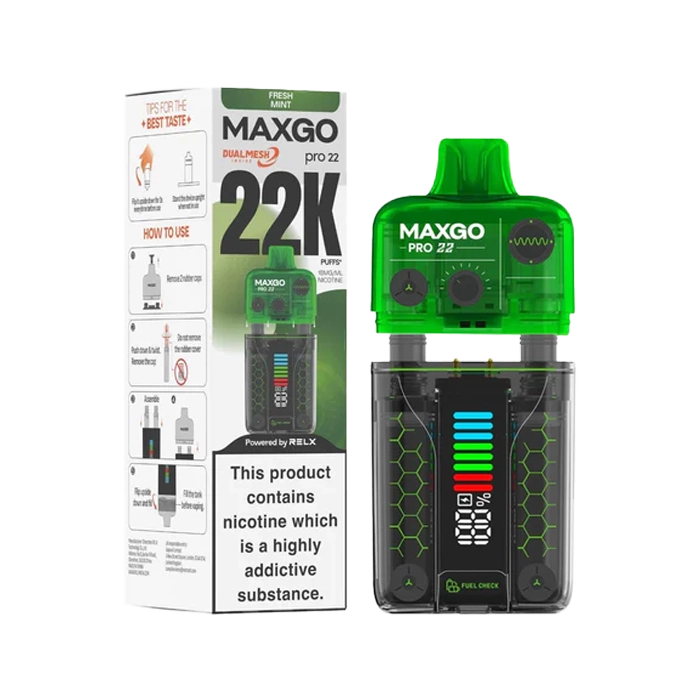 Relx Max-Go Pro 22K Puffs TPD Compliant Vape