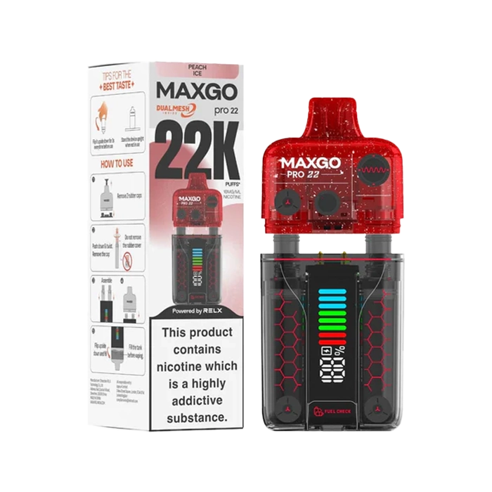 Relx Max-Go Pro 22K Puffs TPD Compliant Vape