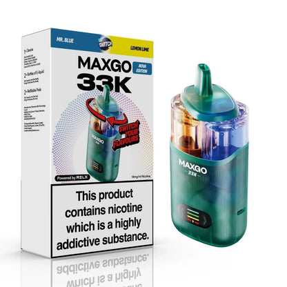 Relx Max-Go 33K Puffs Pre-Filled Pod Kit (Pack of 5)