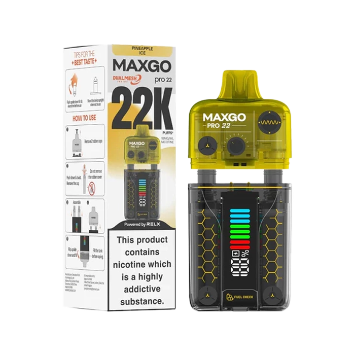 Relx Max-Go Pro 22K Puffs TPD Compliant Vape