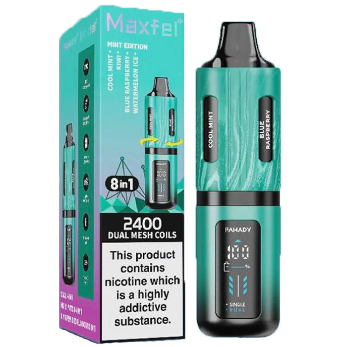 Maxfel 8 Flavours in 1 2400 Puffs TPD Compliant Vape