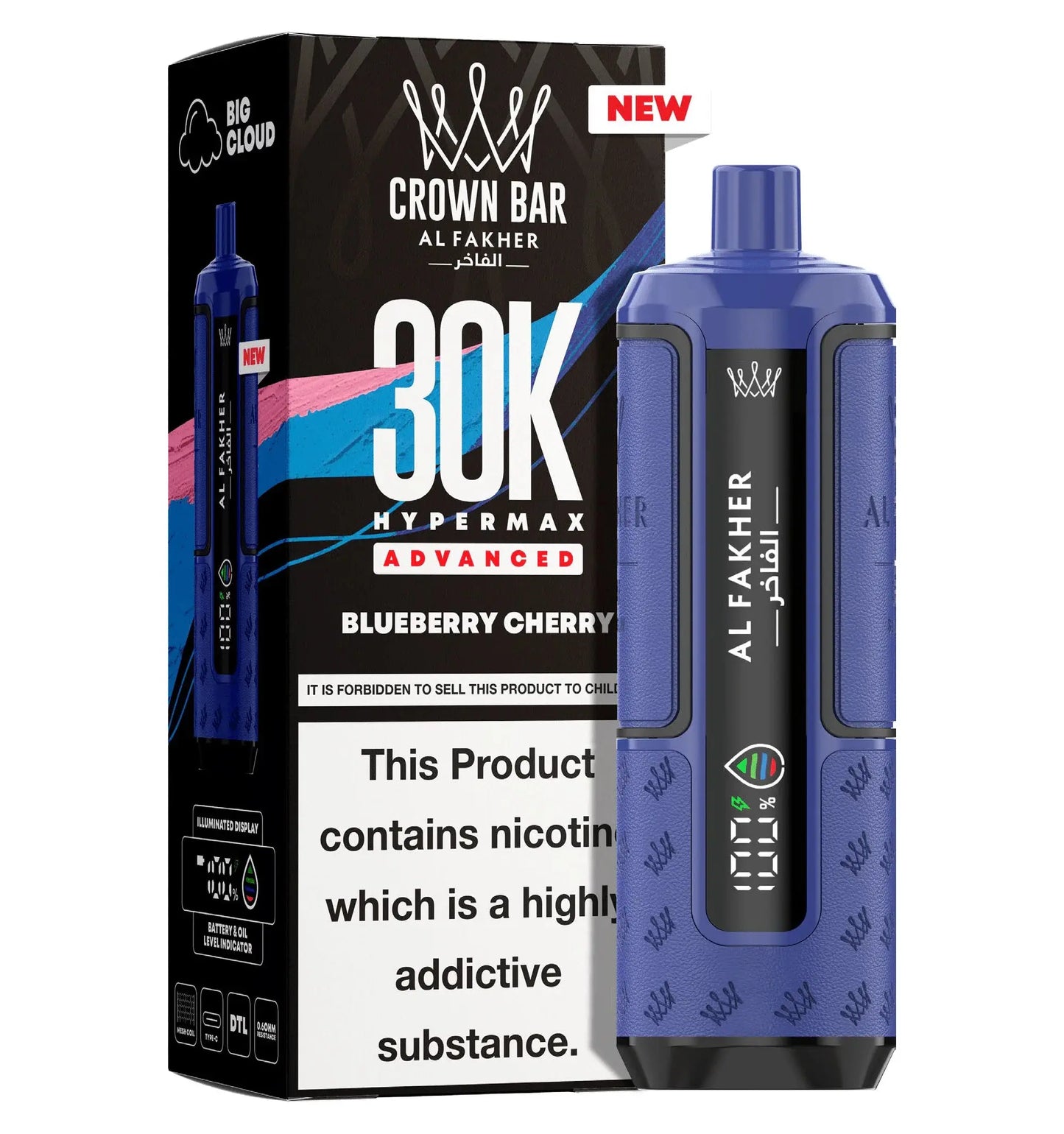 Alfakher Crown Bar 30K Hypermax Kit (Pack of 5)