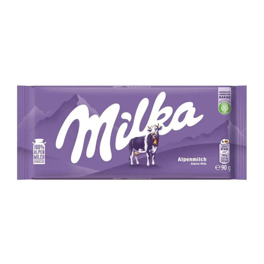 Milka Alpine Milk 90g (Pack of 25)