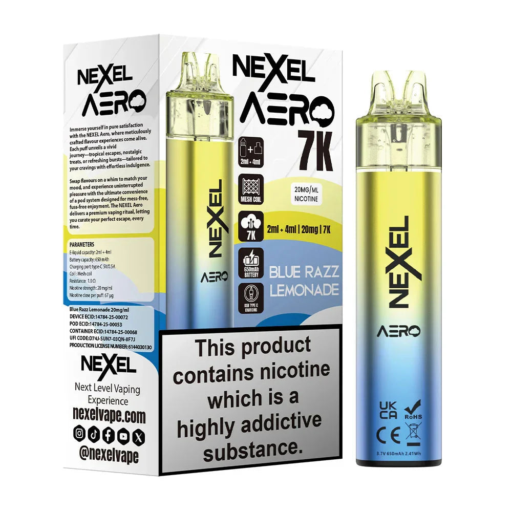 Nexel Aero 7K Pre-Filled Pod Kit (Pack of 5) Pyne Pod