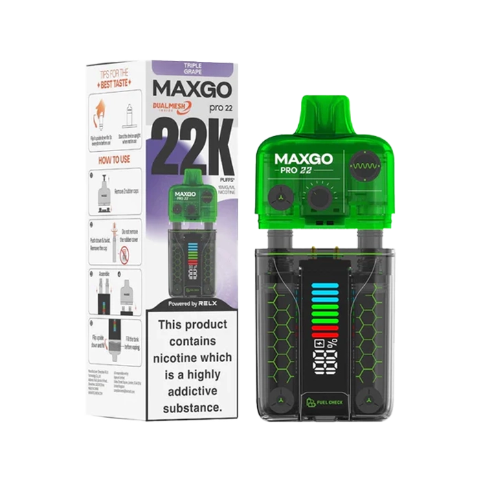 Relx Max-Go Pro 22K Puffs TPD Compliant Vape