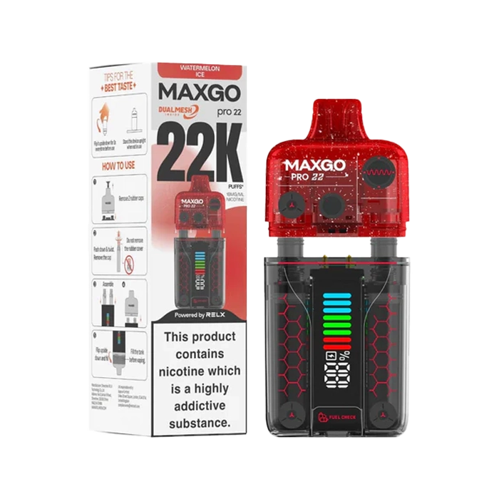 Relx Max-Go Pro 22K Puffs TPD Compliant Vape