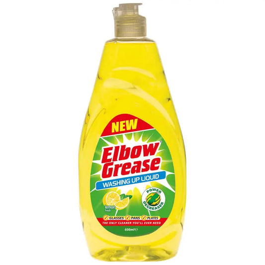 Elbow Grease Lemon Washing Up Liquid 600ml (Pack of 12)