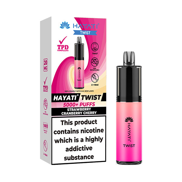 Hayati Twist 5000 Puffs TPD Compliant Vape (Pack of 5)