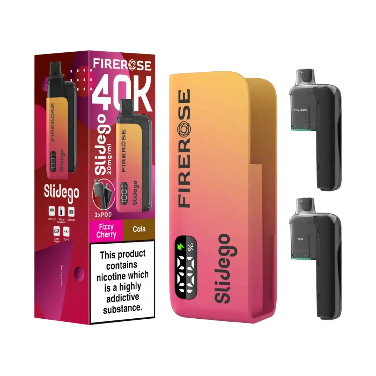 Firerose SLIDEGO 40K Prefilled Pod Kit (Pack of 5)