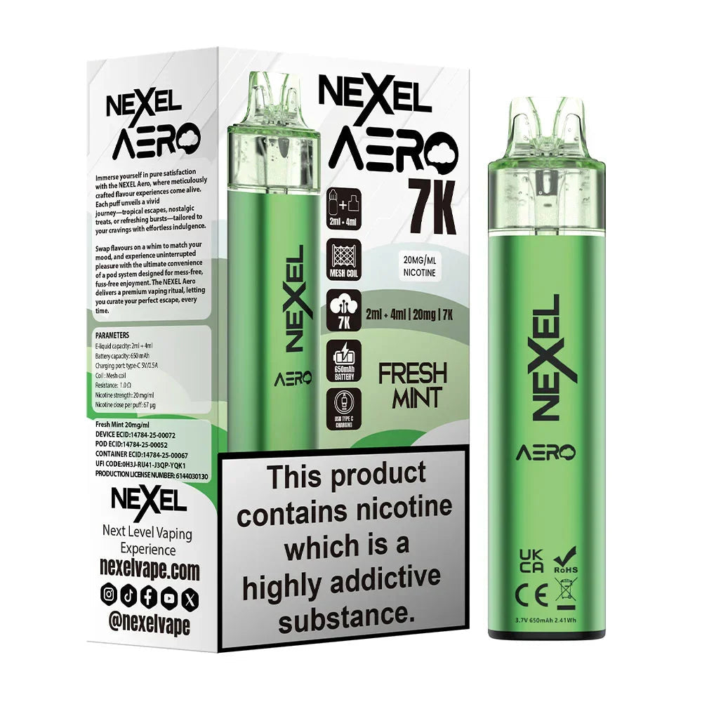Nexel Aero 7K Pre-Filled Pod Kit (Pack of 5) Pyne Pod