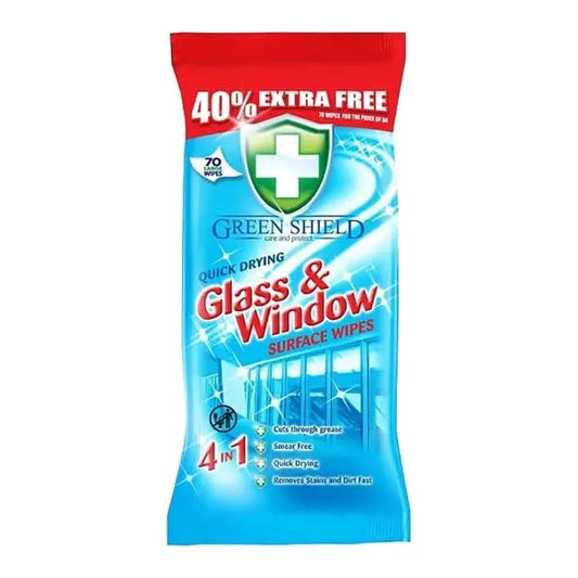 Greenshield Wipe Glass & Window 70s (Pack of 12)