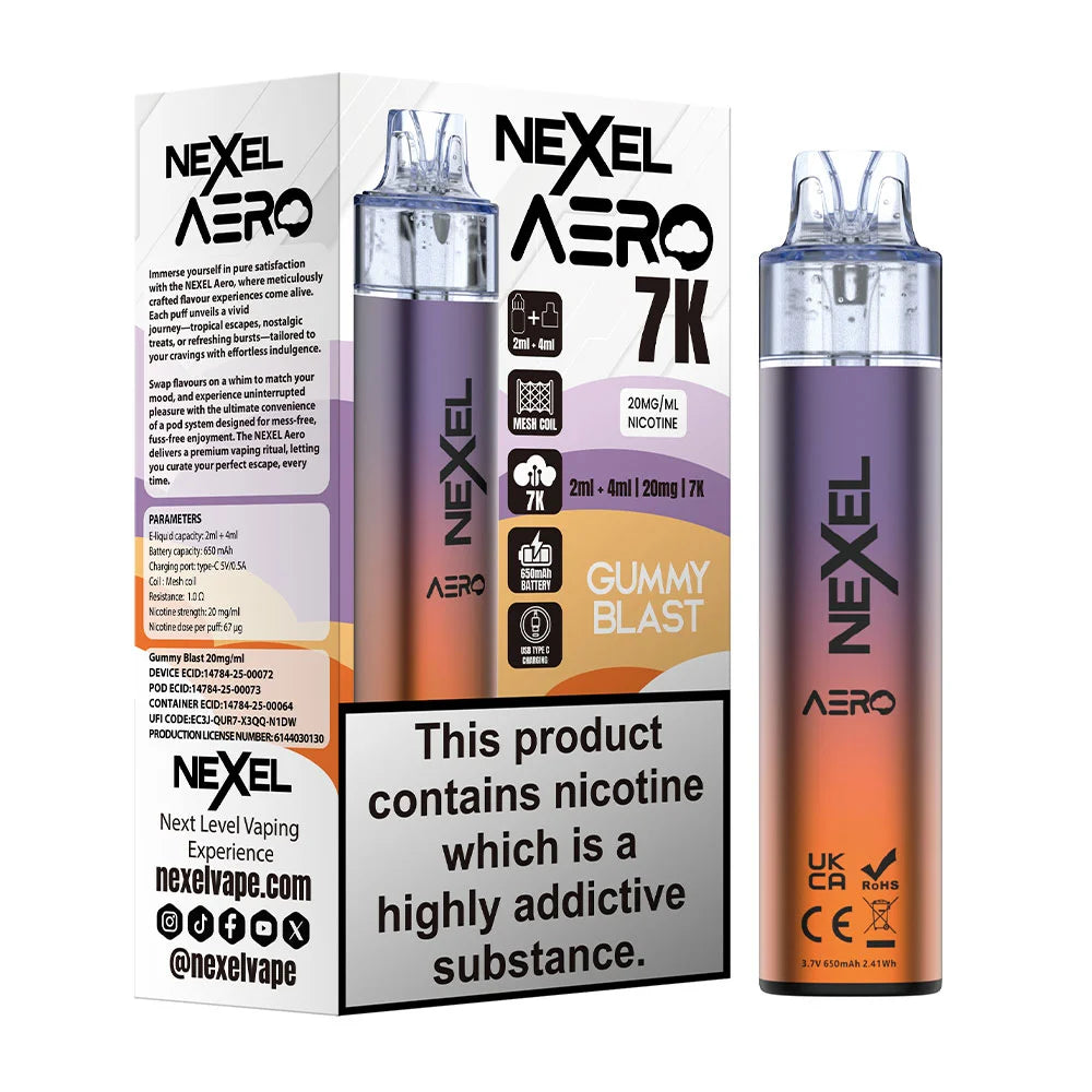Nexel Aero 7K Pre-Filled Pod Kit (Pack of 5) Pyne Pod
