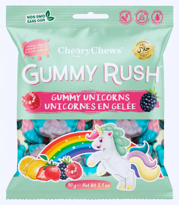 Gummy Rush Gummy Unicorns 90g (Pack of 12)