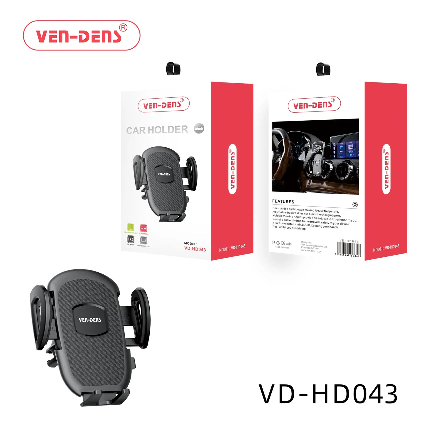 Ven-Dens Car Mobile Holder (VD-HD043)(Pack of 1) Ven-Dens