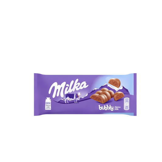 Milka Bubbly Milk Chocolate 90g (Pack of 14)