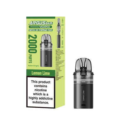 Voopoo Argus Bar Neon 2000 Replacement Pods (Pack of 10) Voopoo