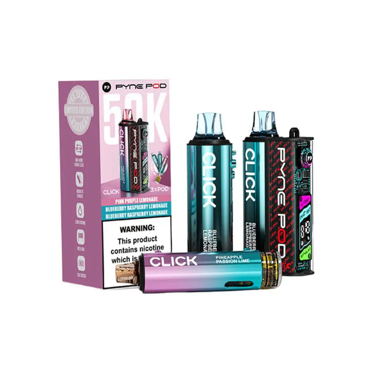 Pyne Pod Click 50K Pre-Filled Pod Kit (Pack of 5) Pyne Pod