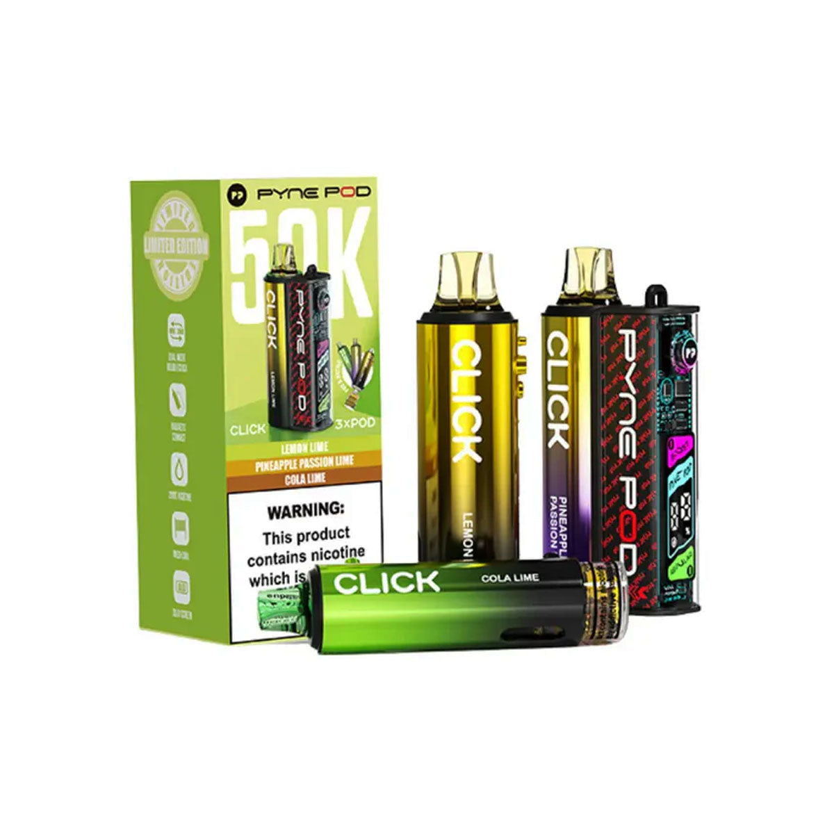 Pyne Pod Click 50K Pre-Filled Pod Kit (Pack of 5) Pyne Pod