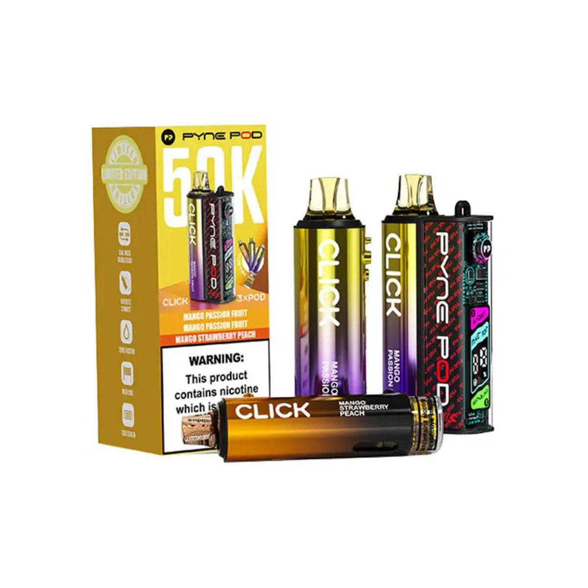 Pyne Pod Click 50K Pre-Filled Pod Kit (Pack of 5) Pyne Pod