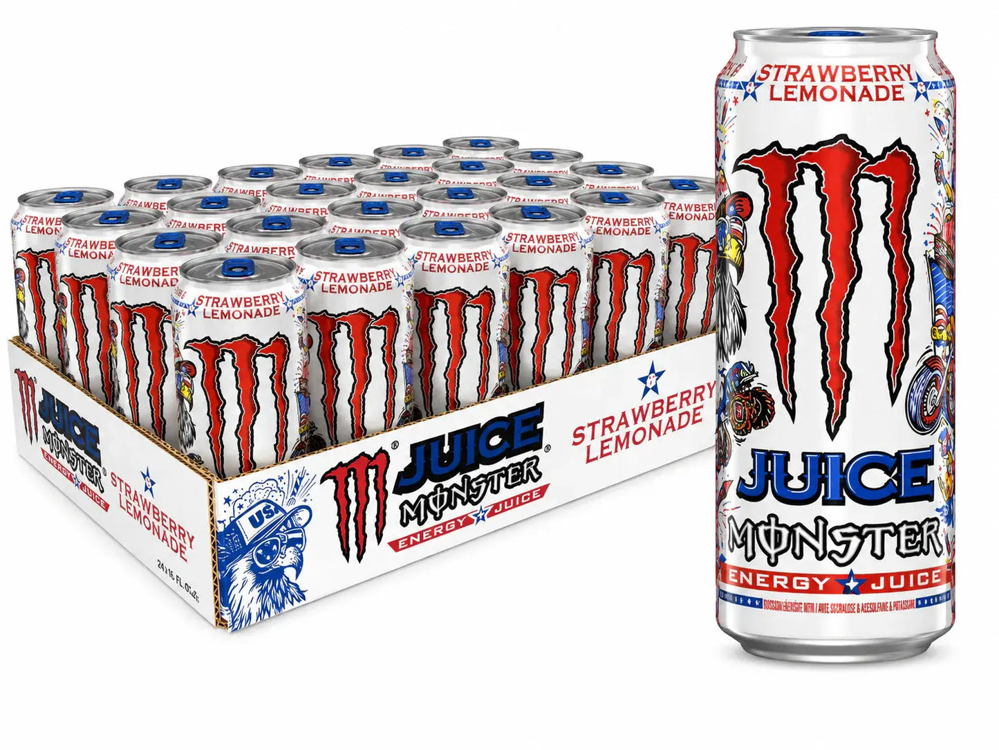 Monster Energy Drink Strawberry Lemonade (American) (Pack of 24)