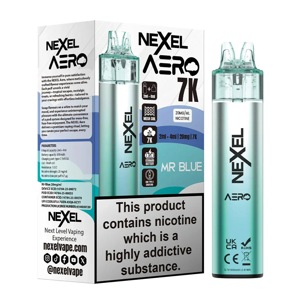 Nexel Aero 7K Pre-Filled Pod Kit (Pack of 5) Pyne Pod