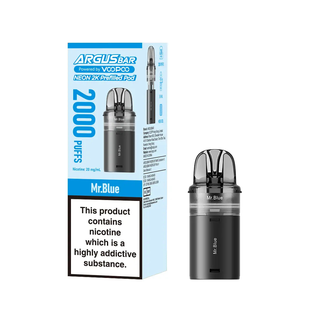 Voopoo Argus Bar Neon 2000 Replacement Pods (Pack of 10) Voopoo