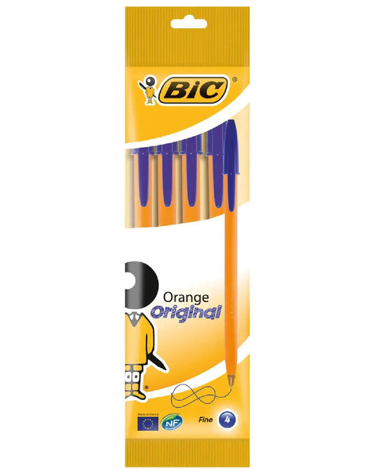 Bic Pens Orange Fine 4PK (Pack of 10)