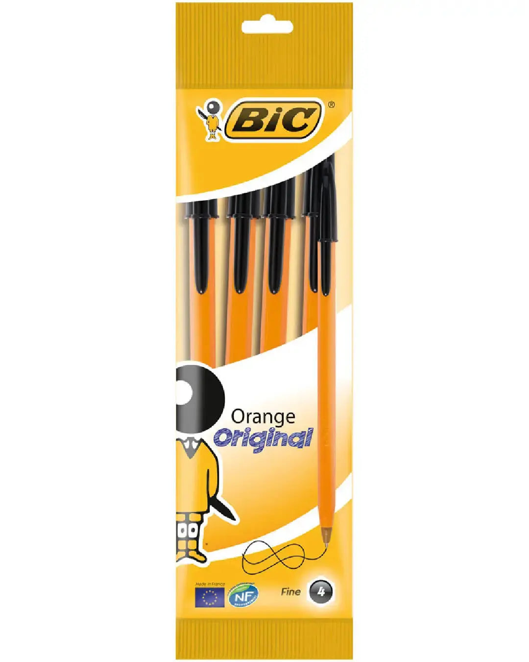 Bic Pens Orange Fine 4PK (Pack of 10)