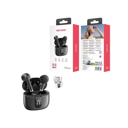 Ven-Dens Buetooth Black Airpods (VD-BT053)(Pack of 1)